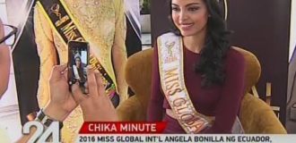 GMA-7 INTERVIEWS ANGELA BONILLA FOR THE CHIKA MINUTE SHOW ON HER RETURN TO THE PHILIPPINES
