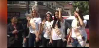 Miss Global 2015 Royal Court visiting Angkor Hospital for Children